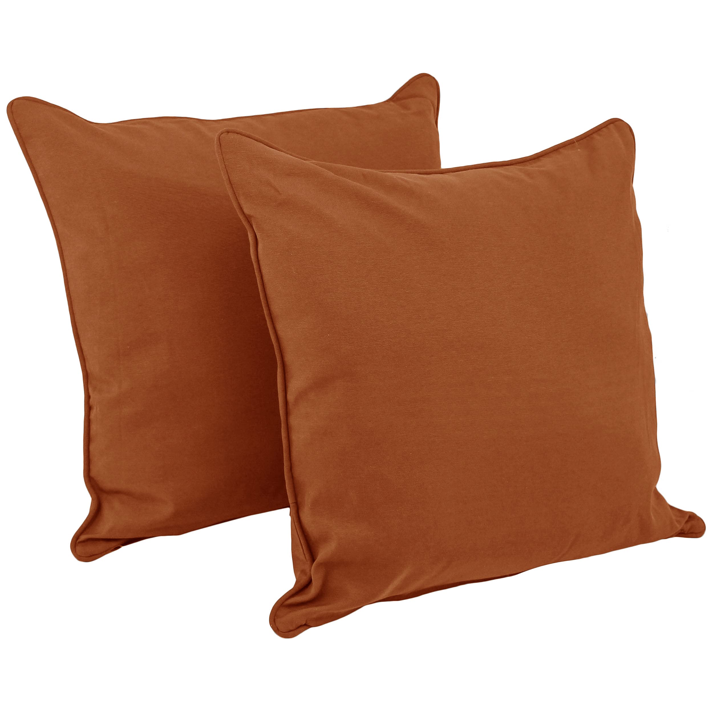 Blazing Needles Corded Twill Floor Pillows (Set of 2), 25&quot;, Spice