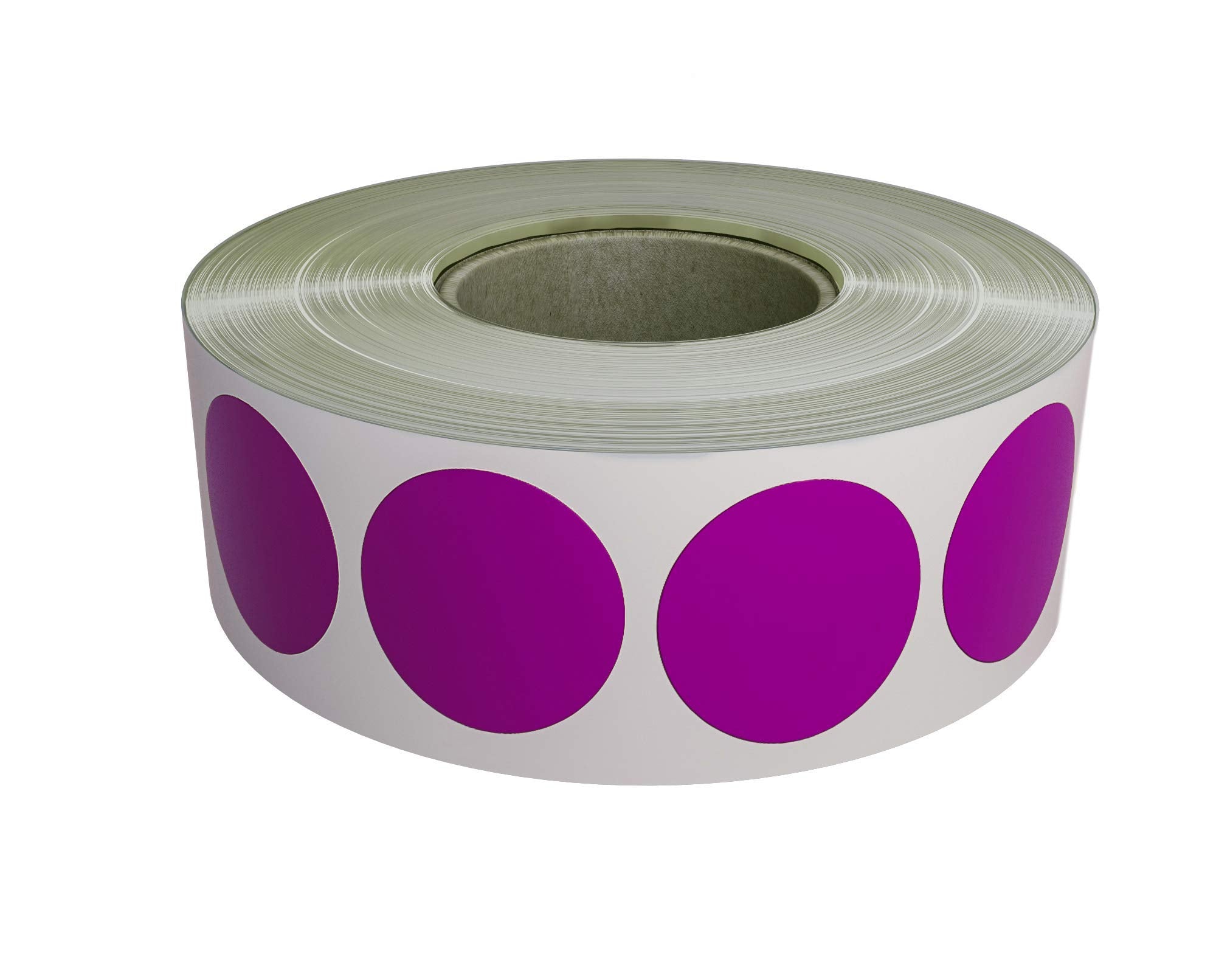 Royal Green Color Coding Labels Roll 3/4' Diameter - Round Dot Stickers In Purple 19Mm - 1050 Pack