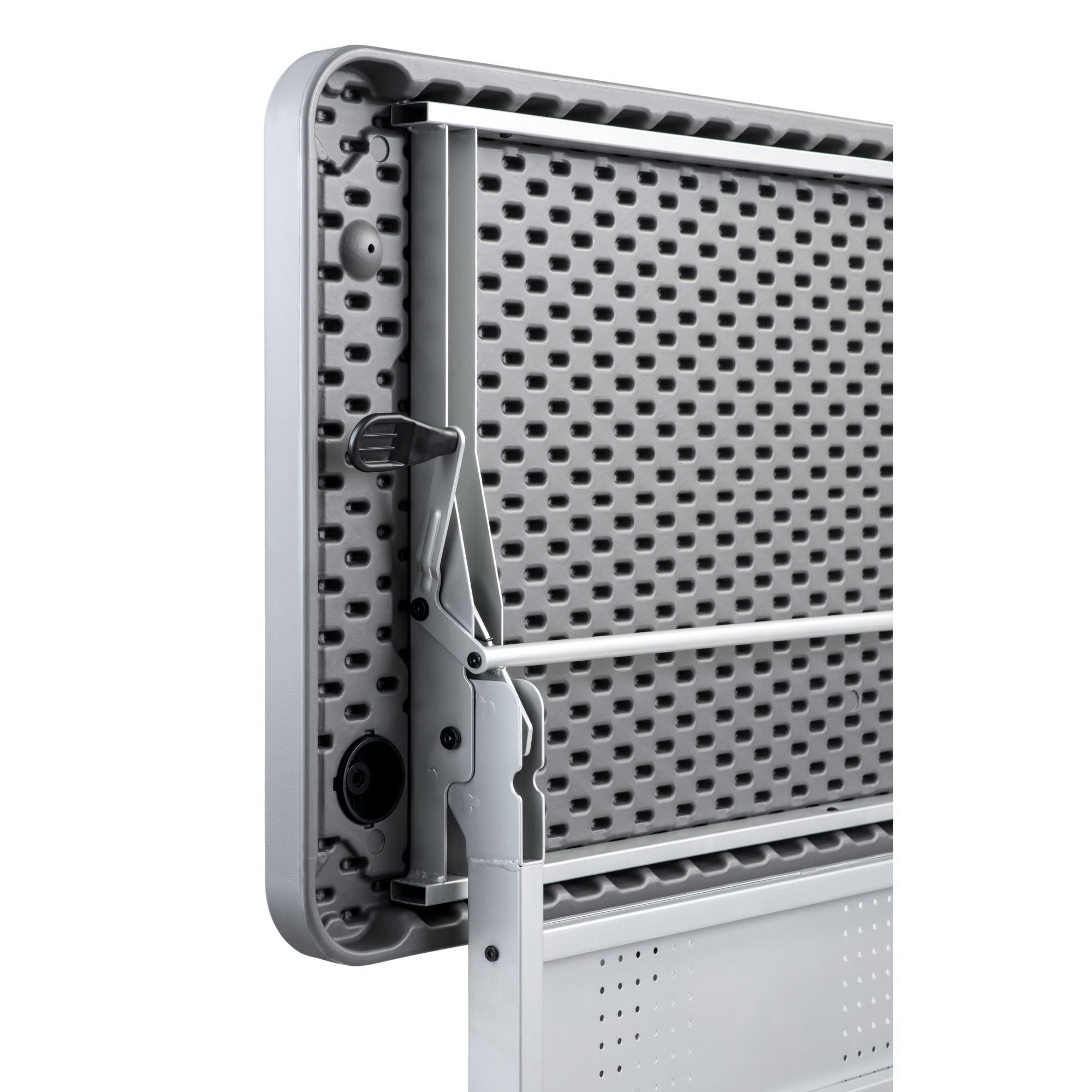 National Public Seating NPS BPFT Series 24x60 Plastic Flip-N-Store Training Table in Charcoal Slate