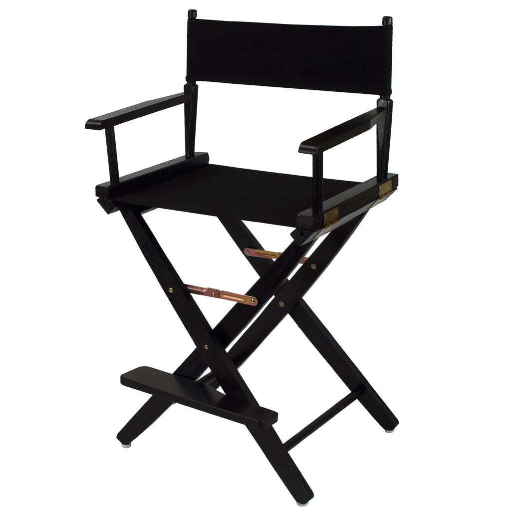 American Trails Extra-Wide Premium 24" Director'S Chair Black Frame With Black Canvas, Counter Height