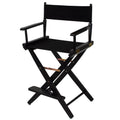 American Trails Extra-Wide Premium 24" Director'S Chair Black Frame With Black Canvas, Counter Height