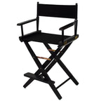 American Trails Extra-Wide Premium 24" Director'S Chair Black Frame With Black Canvas, Counter Height
