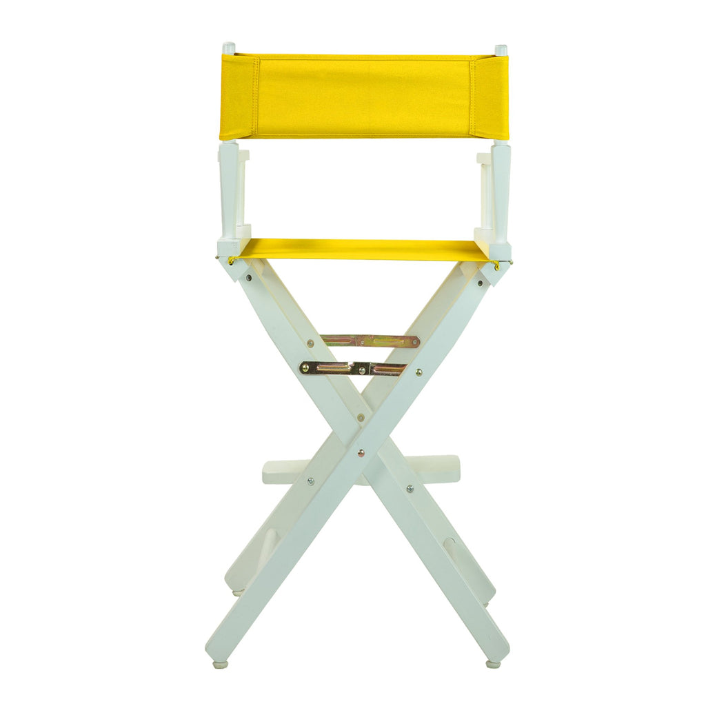 Casual Home 230-01/021-34 Director Chair 30" - Bar Height Whiteframe/Gold Canvas