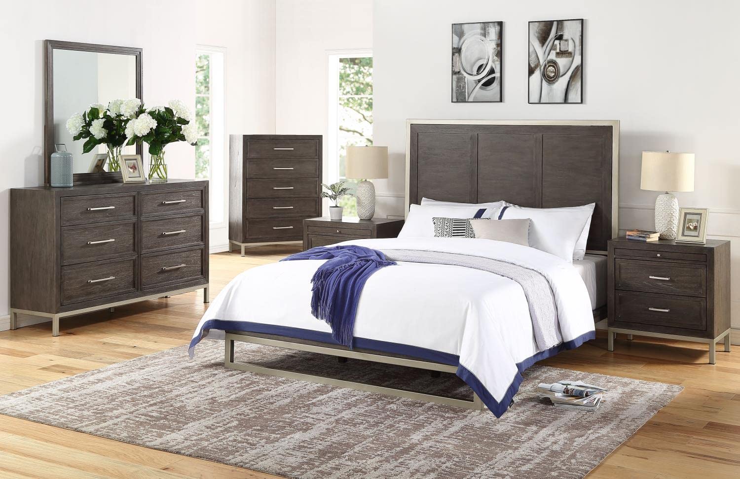 Steve Silver Broomfield King 6-PC Bedroom Set - Thumbnail 2