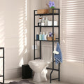 Over The Toilet Storage Over Toilet Rack Bathroom Organizer 3 Tier Toilet Shelf with 4 Hooks and Toilet Paper Holder Freestandin