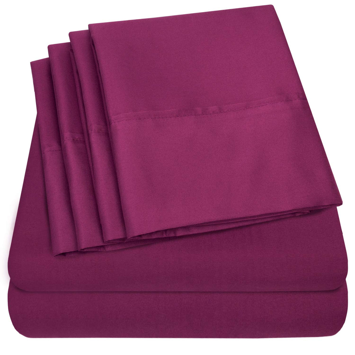 Queen Sheets Berry - 6 Piece 1500 Supreme Collection Fine Brushed Microfiber Deep Pocket Queen Sheet Set Bedding - 2 Extra Pillo