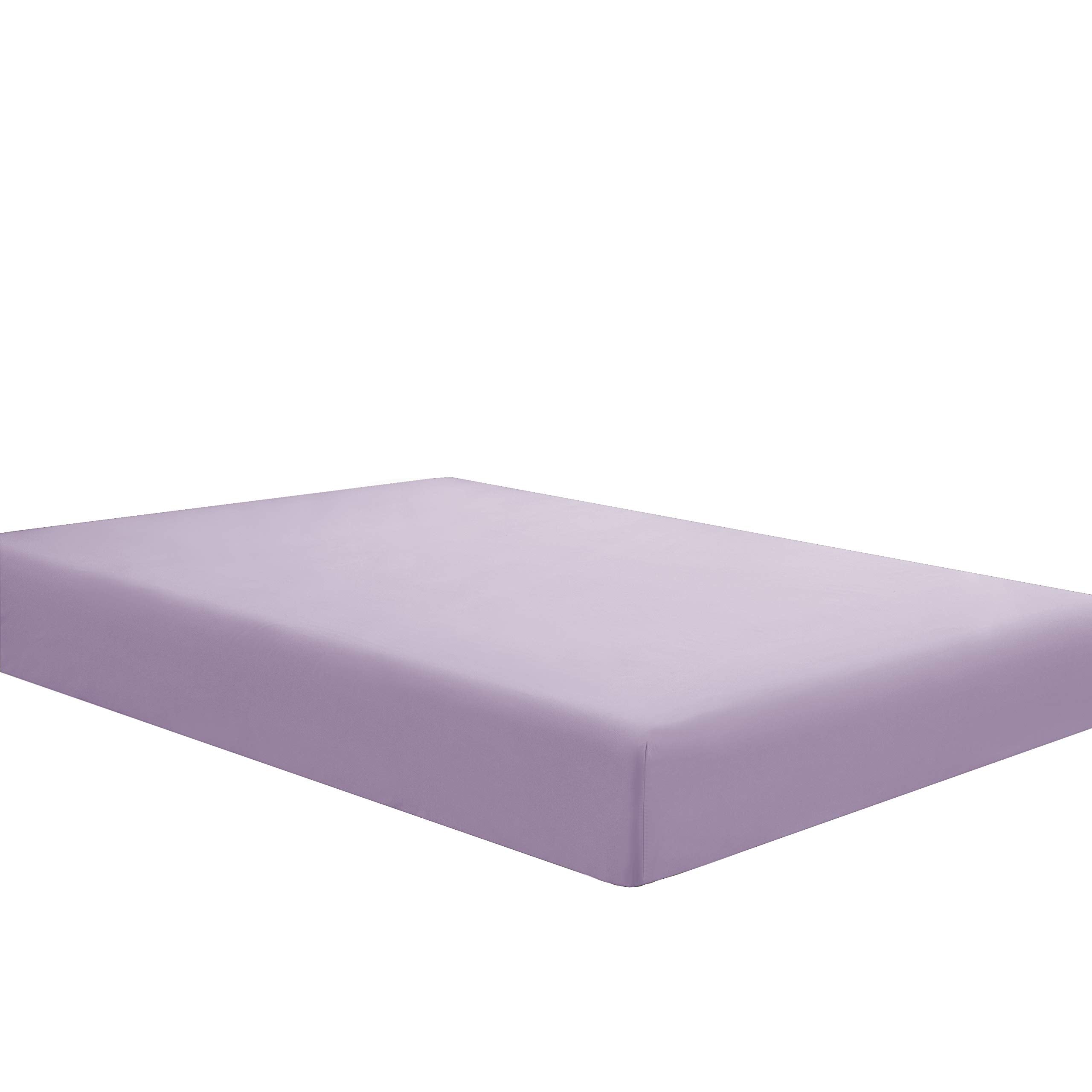 Sfoothome Full Lavender Fitted Sheet Only, Wrinkle Free - Brushed Microfiber Bed Sheet With Deep Pocket