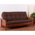 Blazing Needles Renewal 8' Twill Futon Mattress, Queen, Chocolate