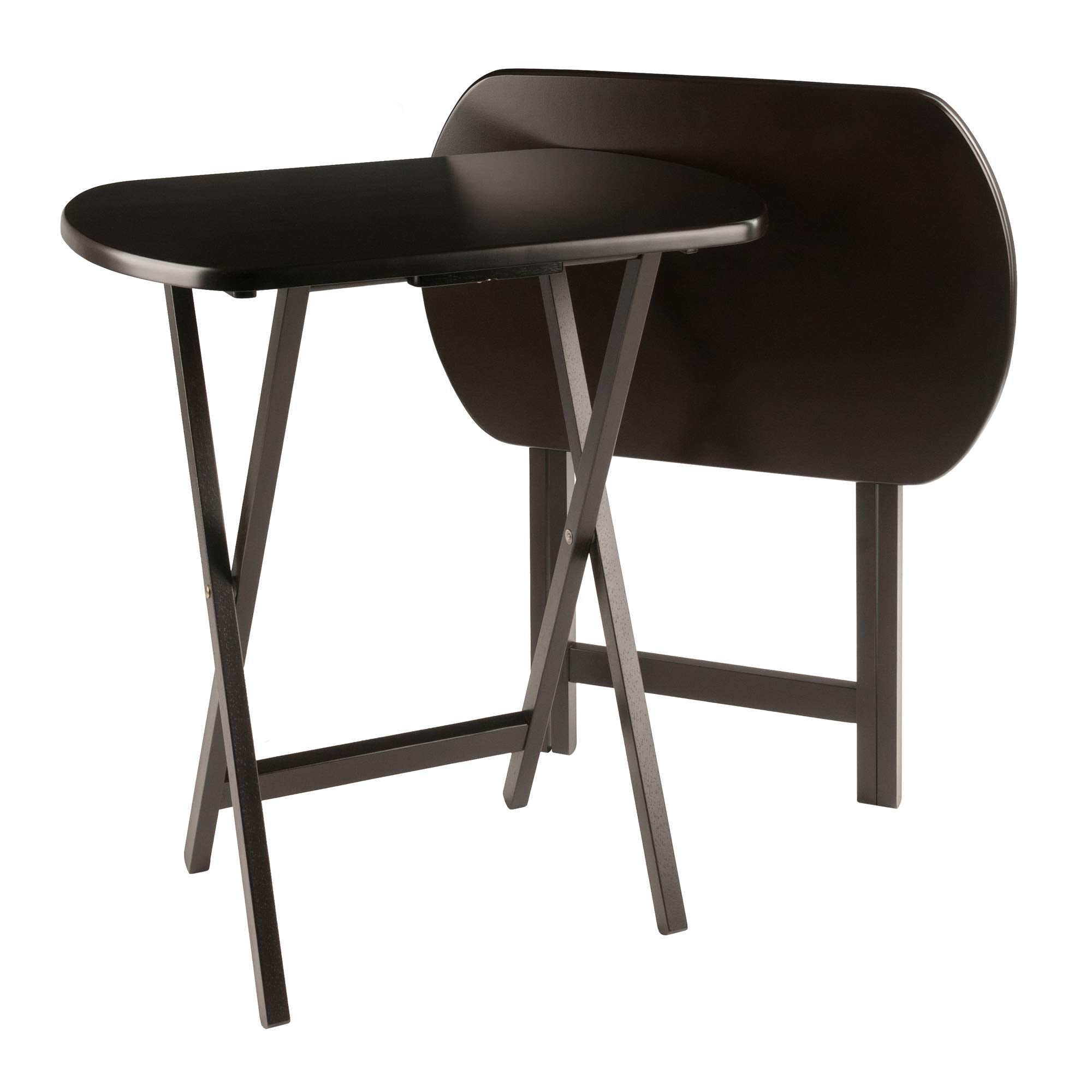 Winsome Cade Oversize Snack Table 2-Piece Set, Coffee Finish, Solid/Composite Wood – 23.62W x 15.75D x 25.43H