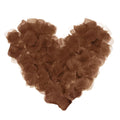 MECCANIXITY Silk Artificial Flower Petals, Brown Wedding Faux Flowers 2 Inch x 2 Inch for Wedding Centerpieces, Party Decoration