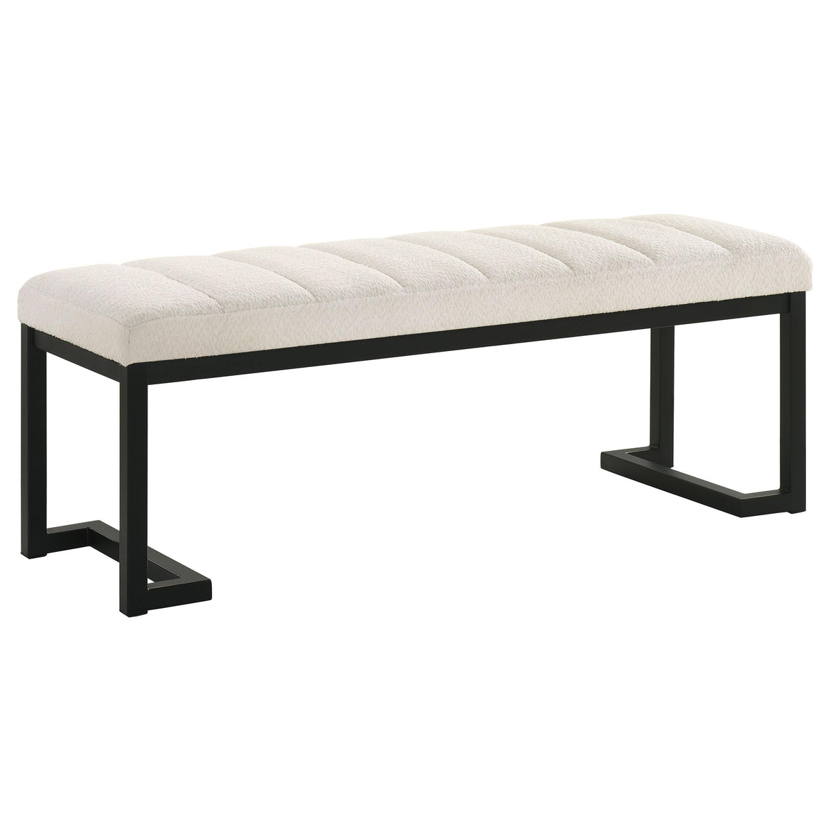 Coaster Home Furnishings Mesa Upholstered Entryway Accent Bench Vanilla