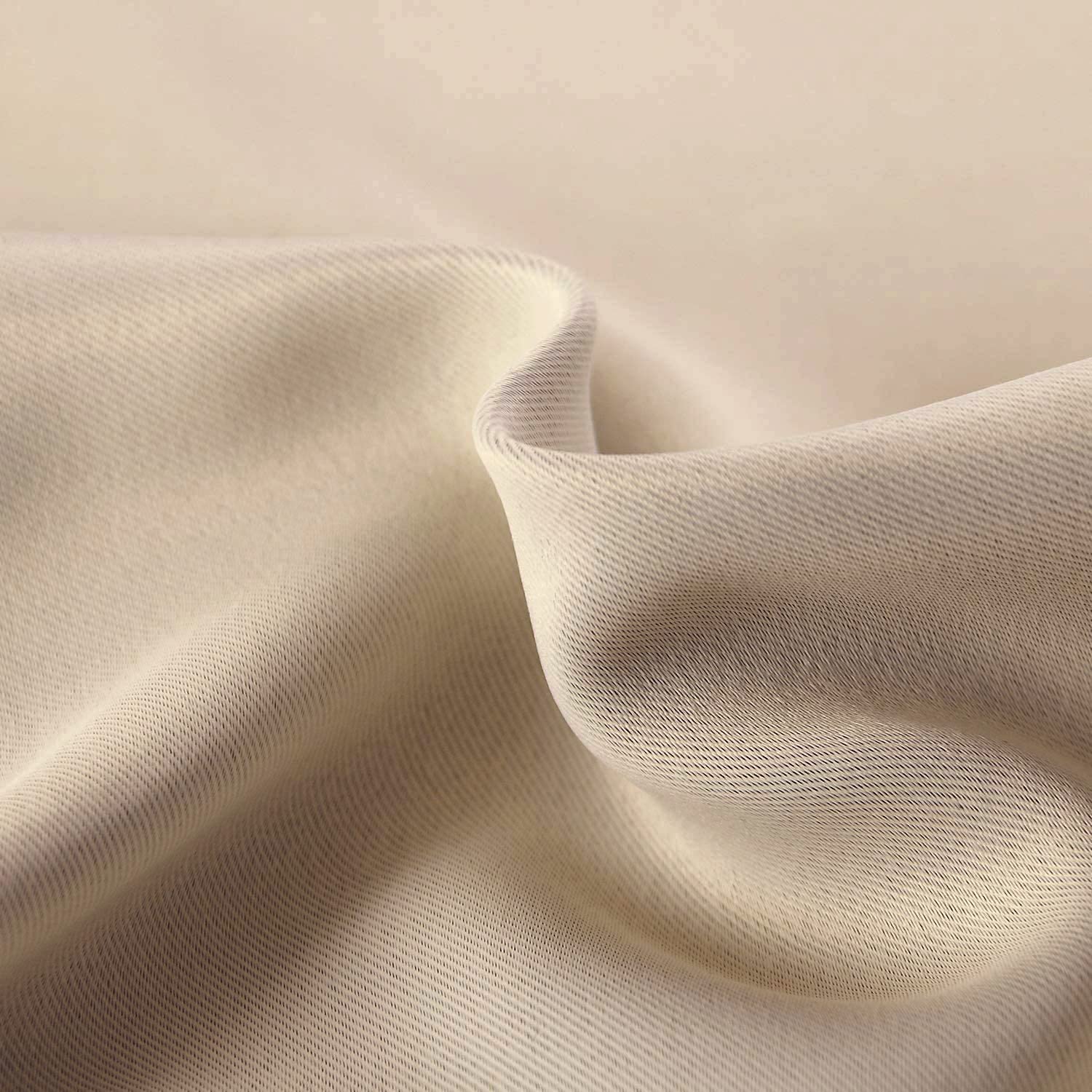 Hiasan Blackout Valance Curtains For Kitchen Solid Room Darkening Rod Pocket Valances For Windows, 42 X 12 Inches Length, Biscotti Beige, 1 Panel