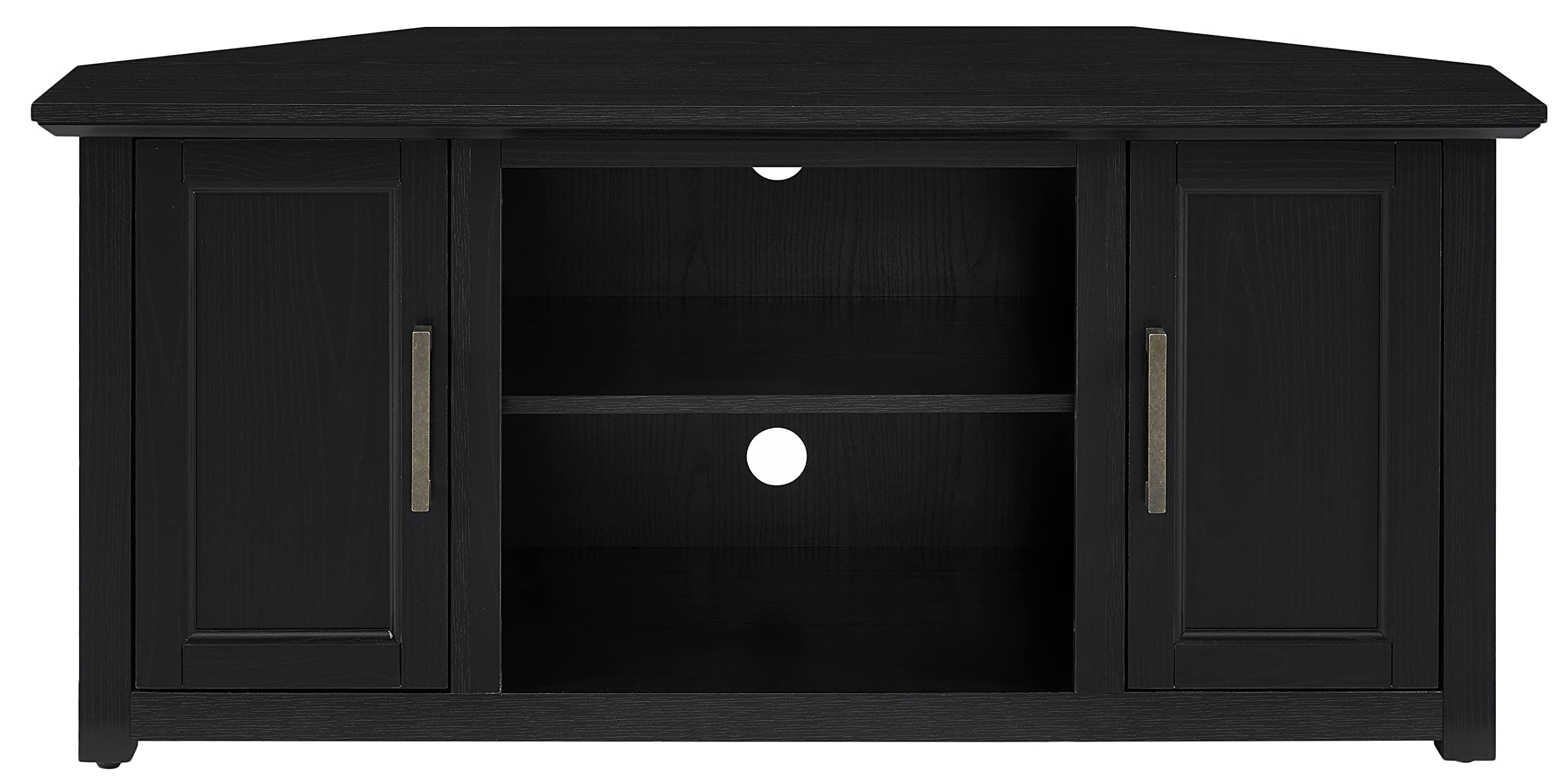 Crosley Furniture Camden TV Stand for 50+ inch TVs, Entertainment Center with Adjustable Storage Shelves, Black