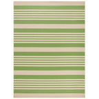 SAFAVIEH Courtyard Collection 5'3'' Round Green/Beige CY6062 Stripe Indoor/ Outside Waterproof Easy cleansingPatio Backyard Mudr