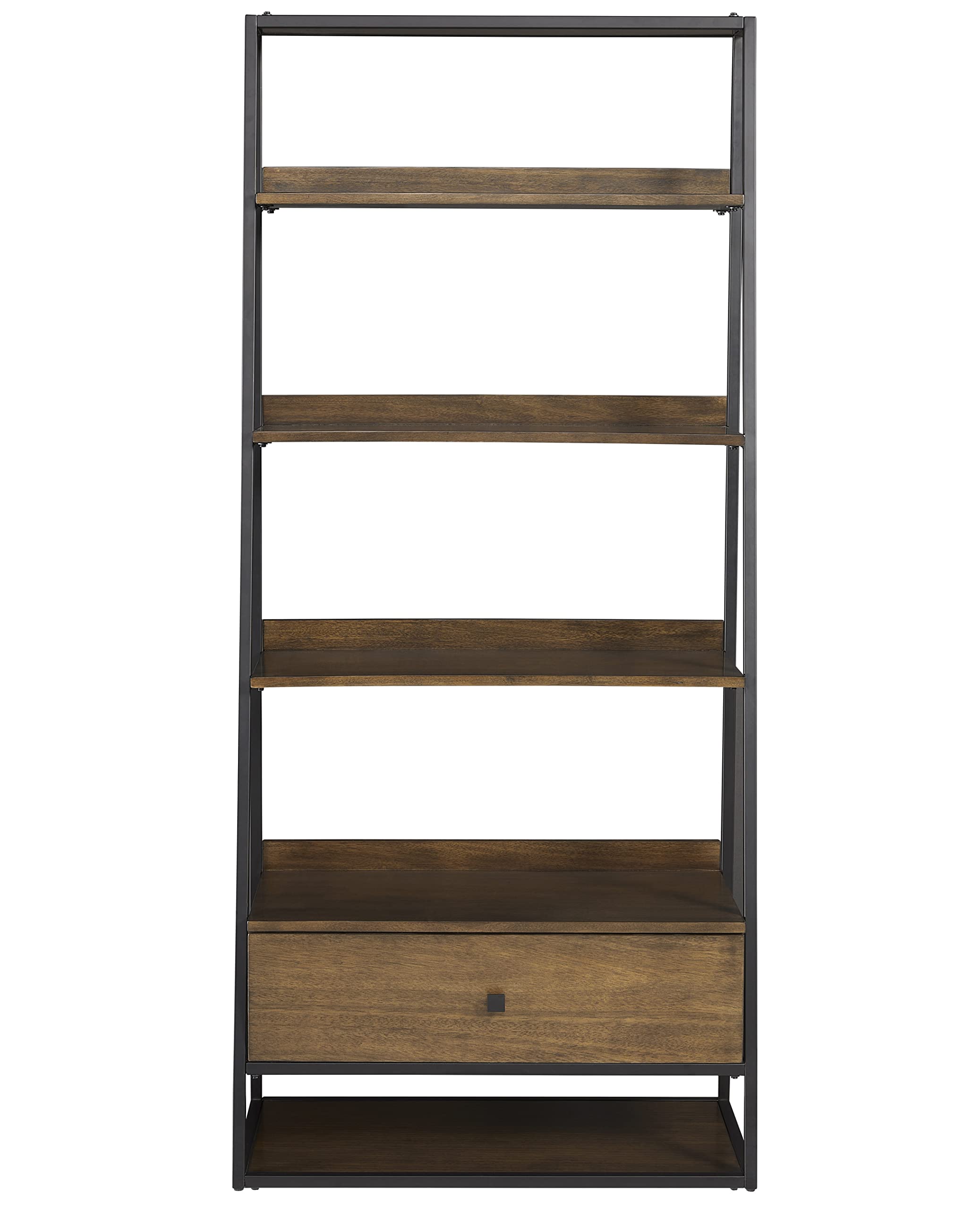 Progressive Furniture Park City Wood/Metal Bookcase in Cinnamon in Brown/Black