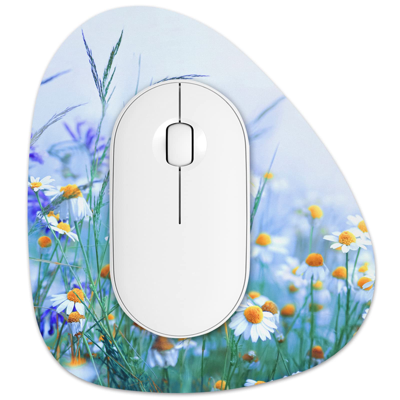 Rimilak Small Mouse Pad 6 X 7 Inch, Irregular Mini Mouse Pad With Non-Slip Rubber Base, Waterproof Compact Mouse Mat For Laptop