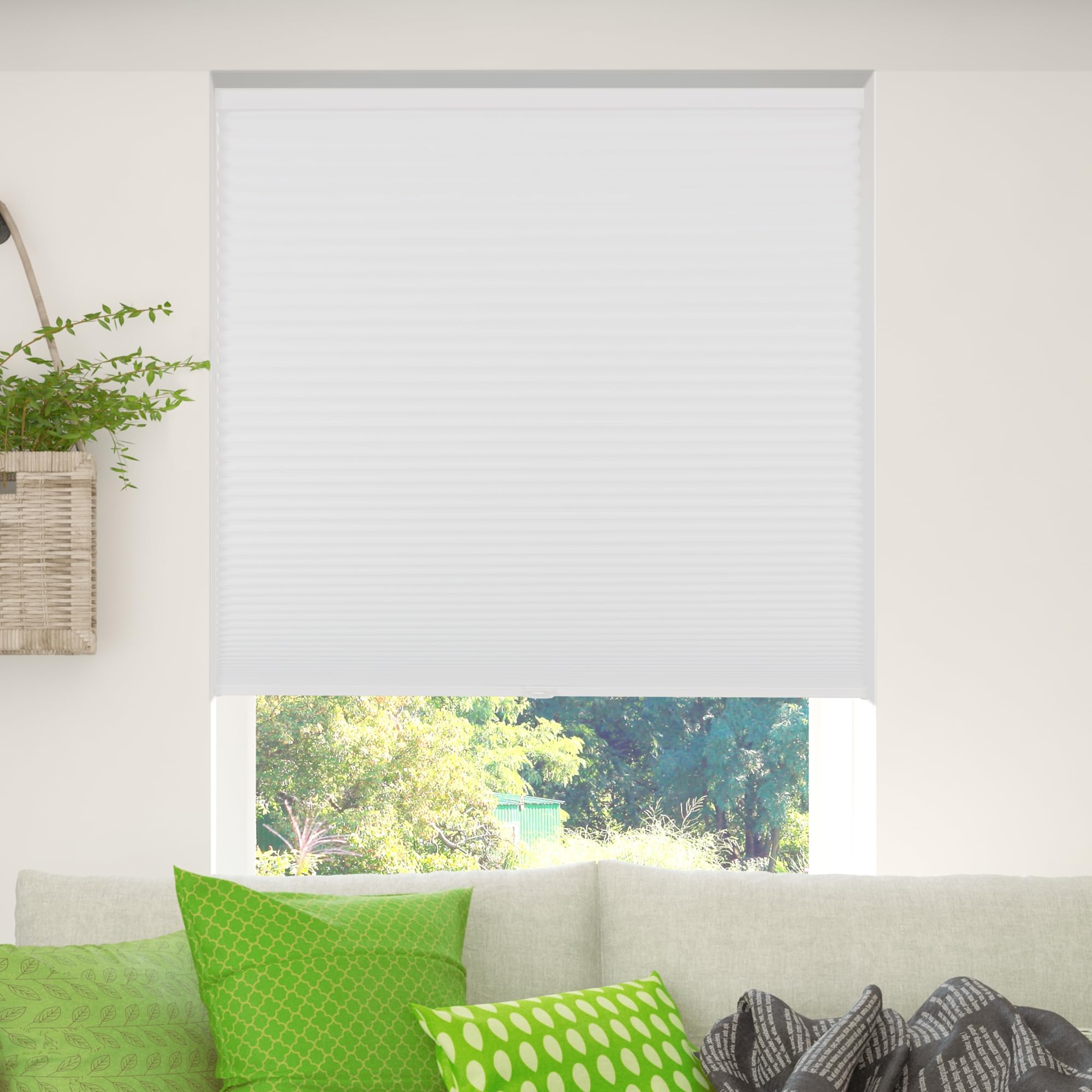 Calyx Interiors Blackout White Cellular, Honeycomb Shades, 30-Inch Width by 48-Inch Height (A04HCA300480)