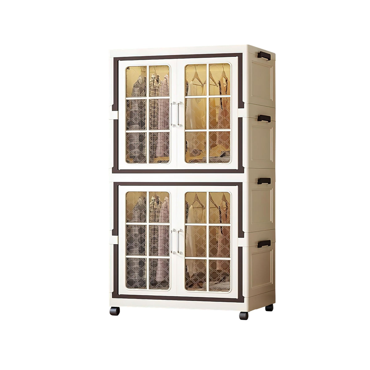 SunSettler Large Foldable Storage Bins with Lids & Wheels