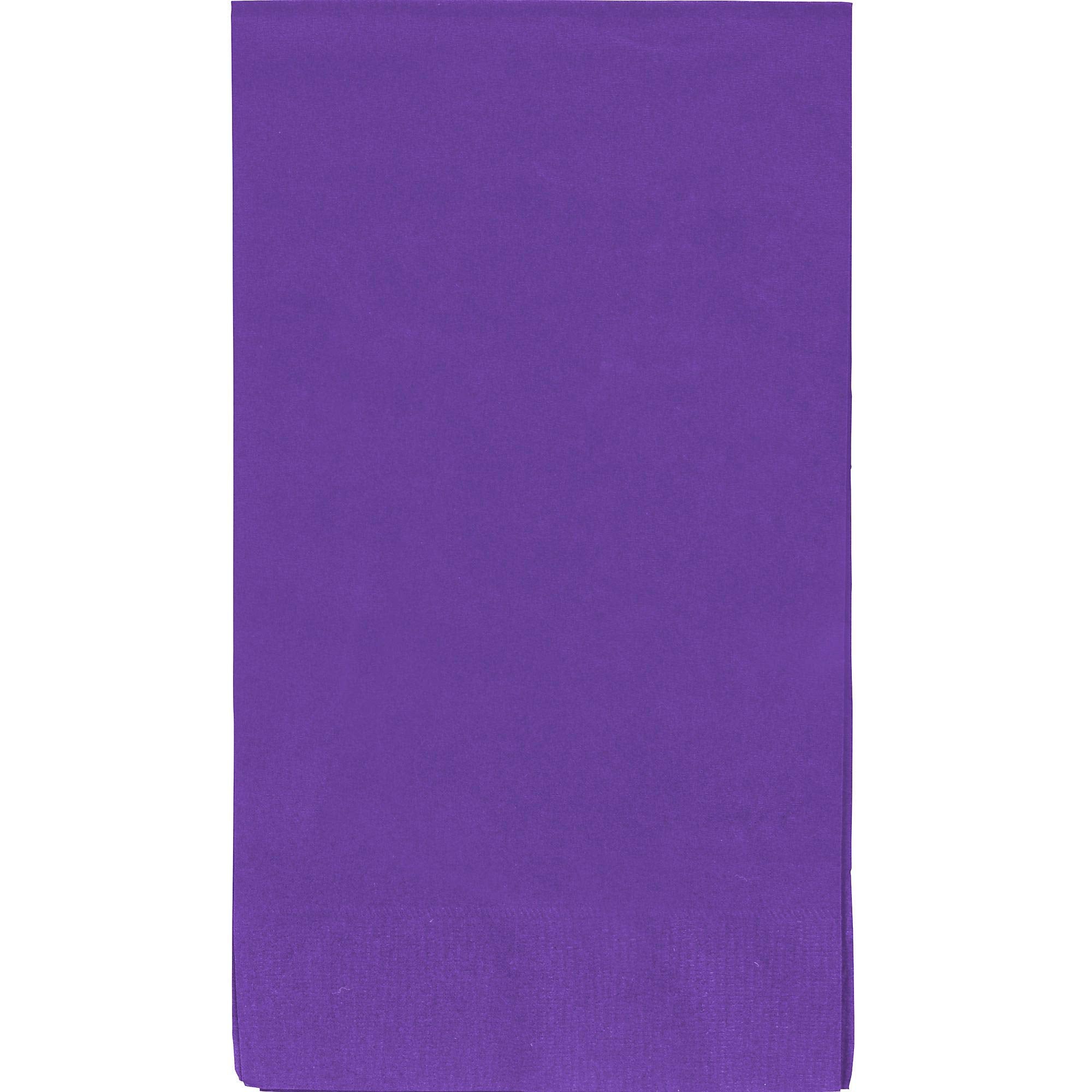 New Purple 2-Ply Guest Towels - 8'' x 4'' (Pack Of 40) - Luxury Paper Hand Towels For Parties & Events