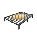 Maf 7 Inch Queen Metal Platform Bed Frame With Round Corner Legs, 3000 Lbs Heavy Duty Steel Slats Support, Noise Free, No Box Spring Needed, Easy Assembly