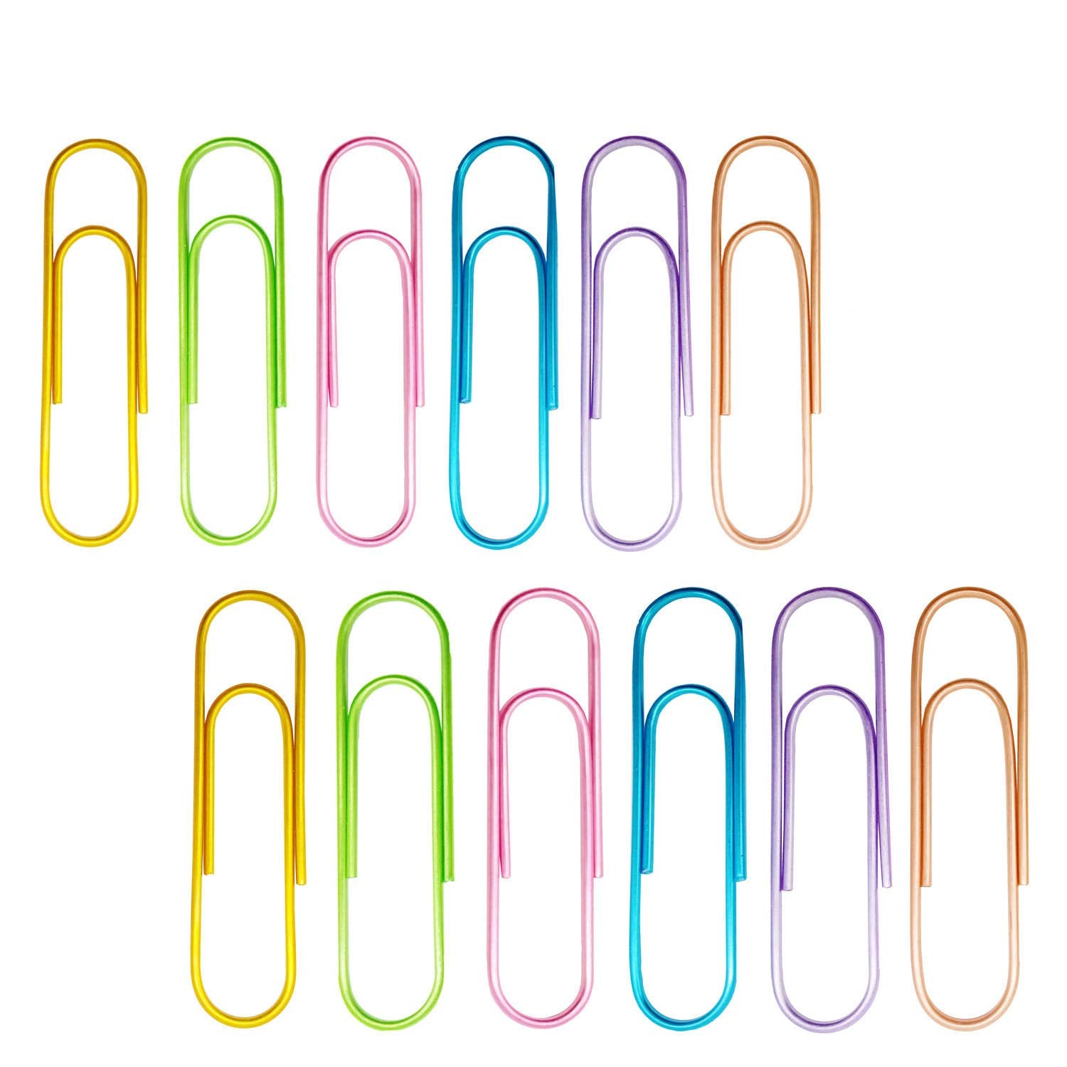 Kbraveo 60 Pack 4 Inches Multicolored Extra Large Paper Clips Giant Paper Clip Paper Clips Holder For Office Supply, 6 Colors