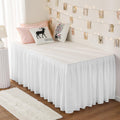 Rimela Dorm Bed Skirt Twin Xl 36 Inch Drop, Extra Long Wrap Around Elastic Bed Skirts Easy To Put On Twin Size Dust Ruffle, Whit