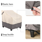 Bestalent Patio Furniture Covers Waterproof, Outdoor Chair Covers 2 Pack Clearance, Lawn Deep Seat Cover, Fits Up To 29W × 30D × 36H Inches (Beige/Grey)