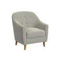 Homepop Button Tufted Gray Solid Woven