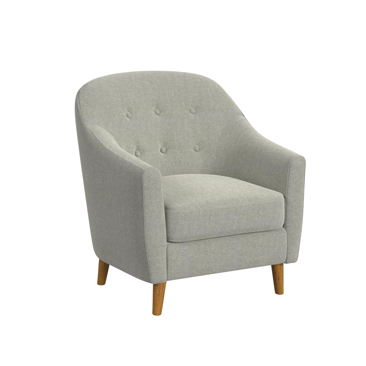 Homepop Button Tufted Gray Solid Woven