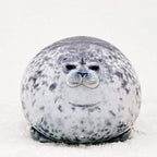 Pineapple Chubby Blob Seal Plush Pillow, Cute Stuffed Animal Seal Plushie Toy, Cotton Plushy Ocean Gray Large (23.6 Inch)