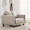 Home Centre 2 Seater Berry Fabric Sofa|Fabric Sofa For Living Room|(Beige)|2 Year Warranty
