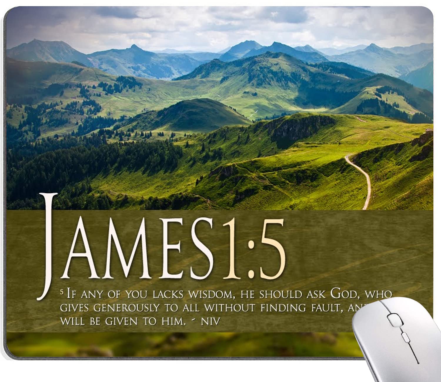 Mouse Pad, Mountains Mouse Pad Custom Design, Square Waterproof Mouse Pad Non-Slip Rubber Base Mousepads For Office Laptop, 9.5'