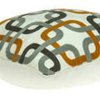 20' X 7' X 20' Cool Transitional Gray and Orange Pillow Cover with Poly Insert