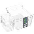 Tiawudi Set of 8 Clear Plastic Storage Bins, 2 Extra Large and 6 Small Storage Containers for Pantry Organization, MultiUse Org