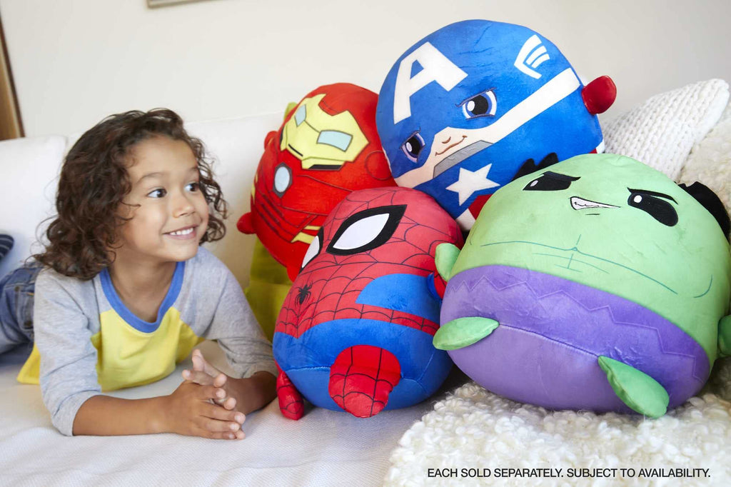 Marvel Cuutopia 10-Inch Spider-Man Plush Character, Super Hero Soft Rounded Pillow Doll, Collectible Gift For Kids & Fans Ages 3