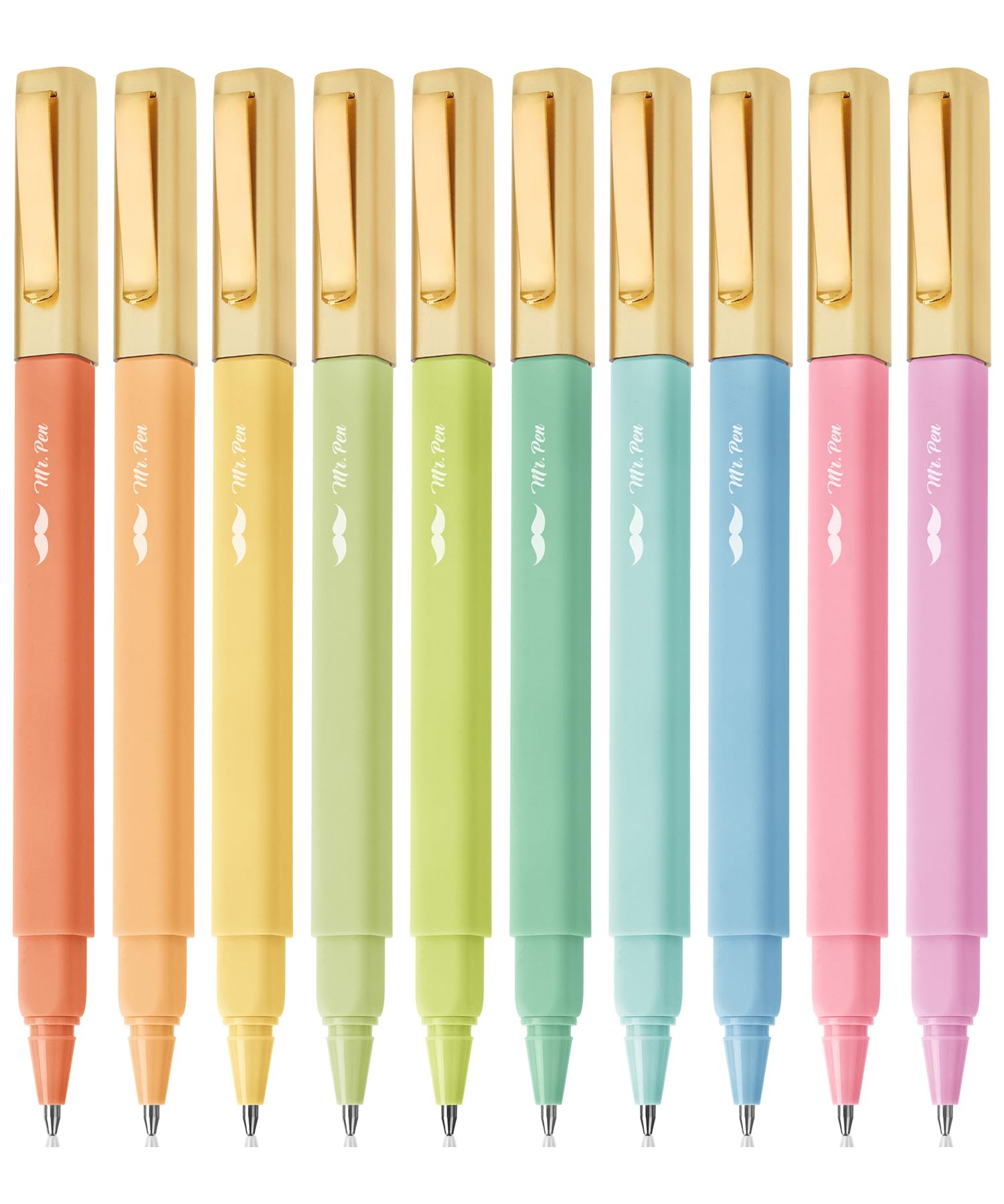 Mr. Pen- Aesthetic Pens, 10 Pack, Black Ink, Fast Dry, No Smear Bible Pens No Bleed Through, 0.7Mm Fine Point Pen, Ballpoint Pen