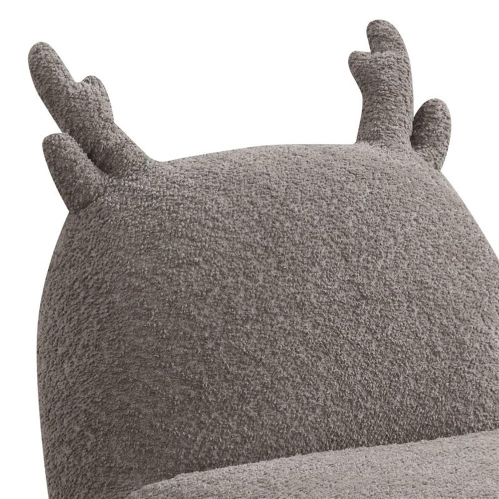 Lilola Home Weston 21.5&quot; W Brown Chenille Deer-Shaped Kids Chair