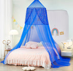 Nattey Black Bed Canopy With Lights Bed Tent For Boys Girls,Canopy For Bed Room Decor, Canopy For Twin To King Size Bed