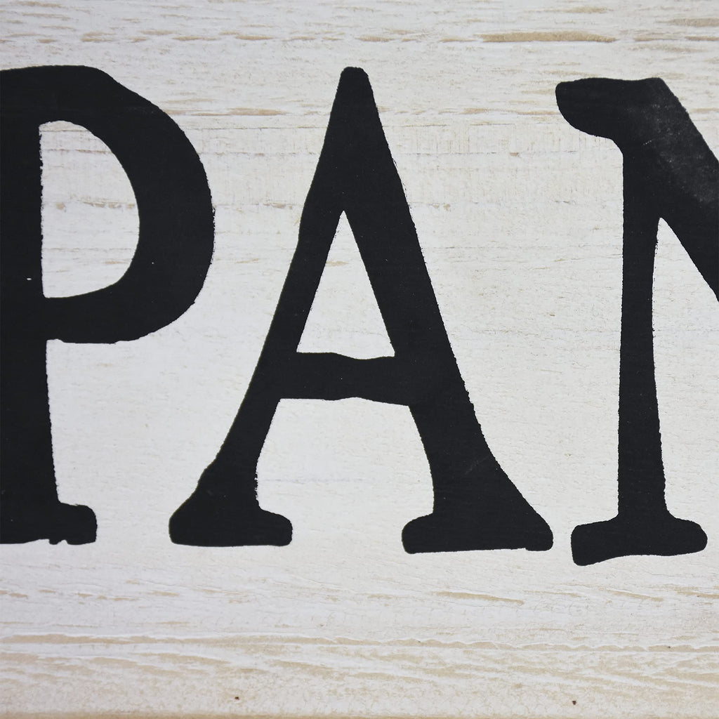 Pantry Whitewashed Wood Wall Sign, Rustic Farmhouse Wall Hanging Decor, 15.75 X 1 X 4.5 Inches