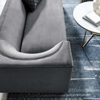 Modway Eminence Upholstered Velvet Sofa With Gray Finish Eei-5016-Gry