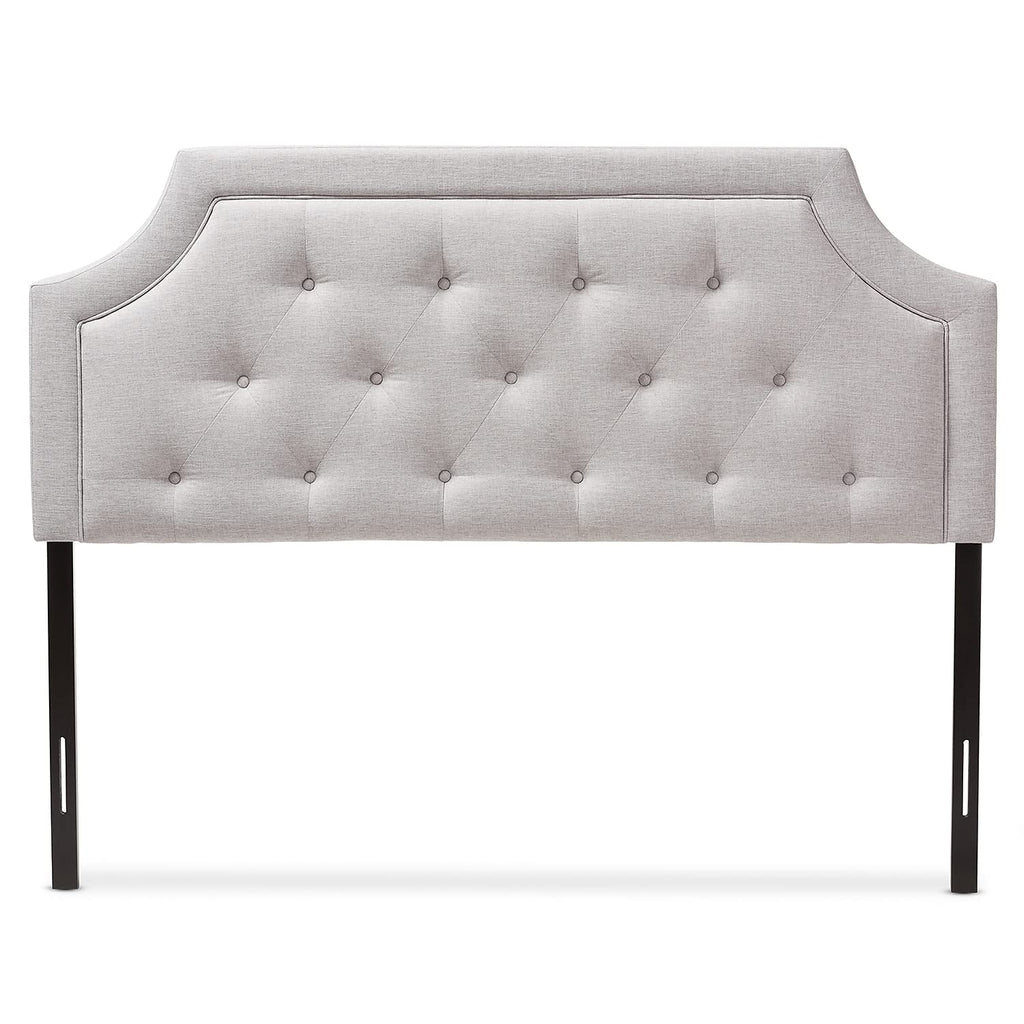 Baxton Studio Mars Modern and Contemporary Greyish Beige Fabric Full Size Headboard