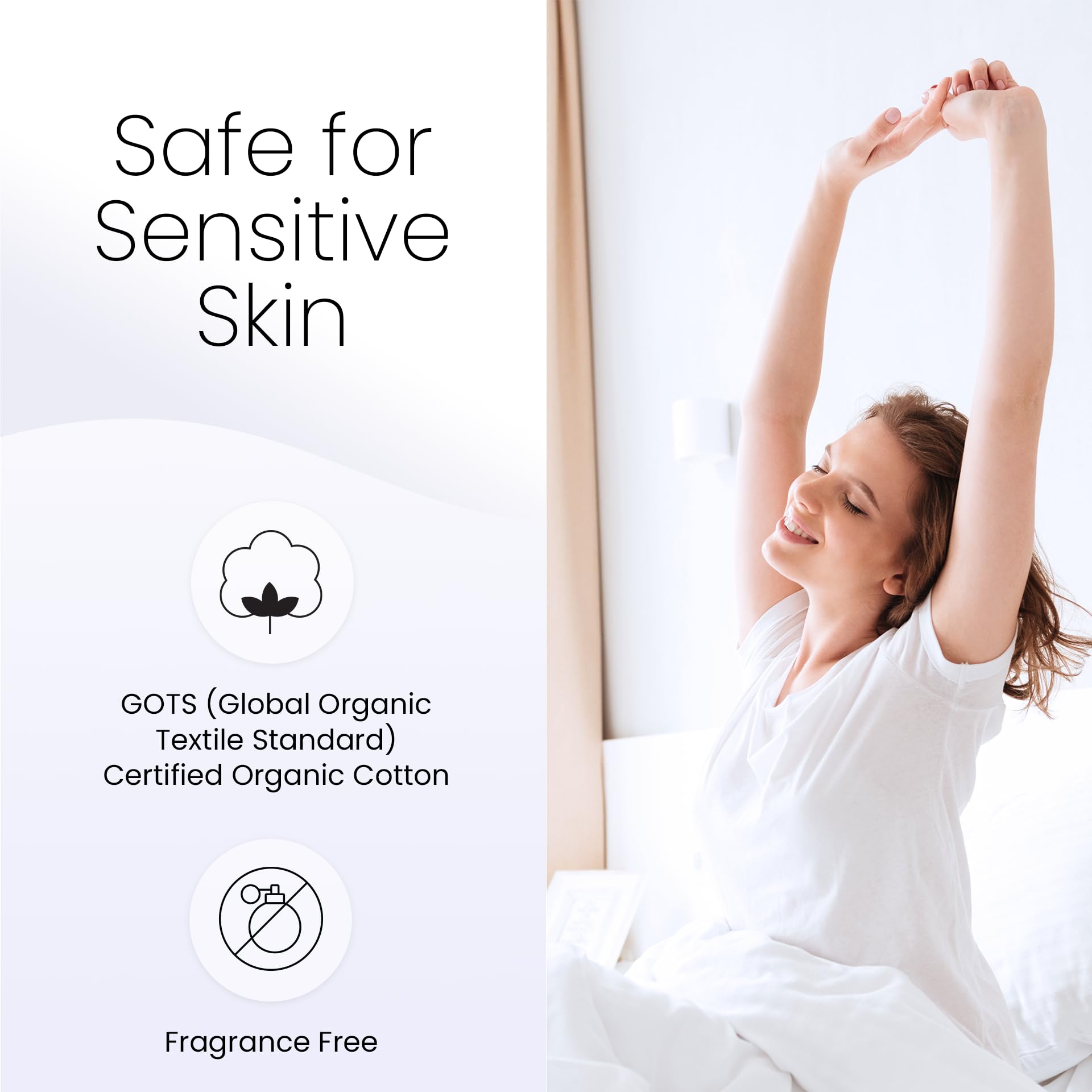 Grounding Sheet, King Size, 94% Organic Cotton 6% Conductive Silver, Fitted Earth Connected Sheets For Sleep, Pain Relief, Welln