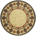 Rizzy Home Ryder Collection Tribal Tan Wool Hand-Tufted Round Area Rug (8' X 8') - 8' X 8'