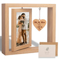 Mr and Mrs Wedding Picture Frame, Rotating Floating WeddingCool Wedding Bride to Be Bridal Shower Gifts for Couples Unique 2023-