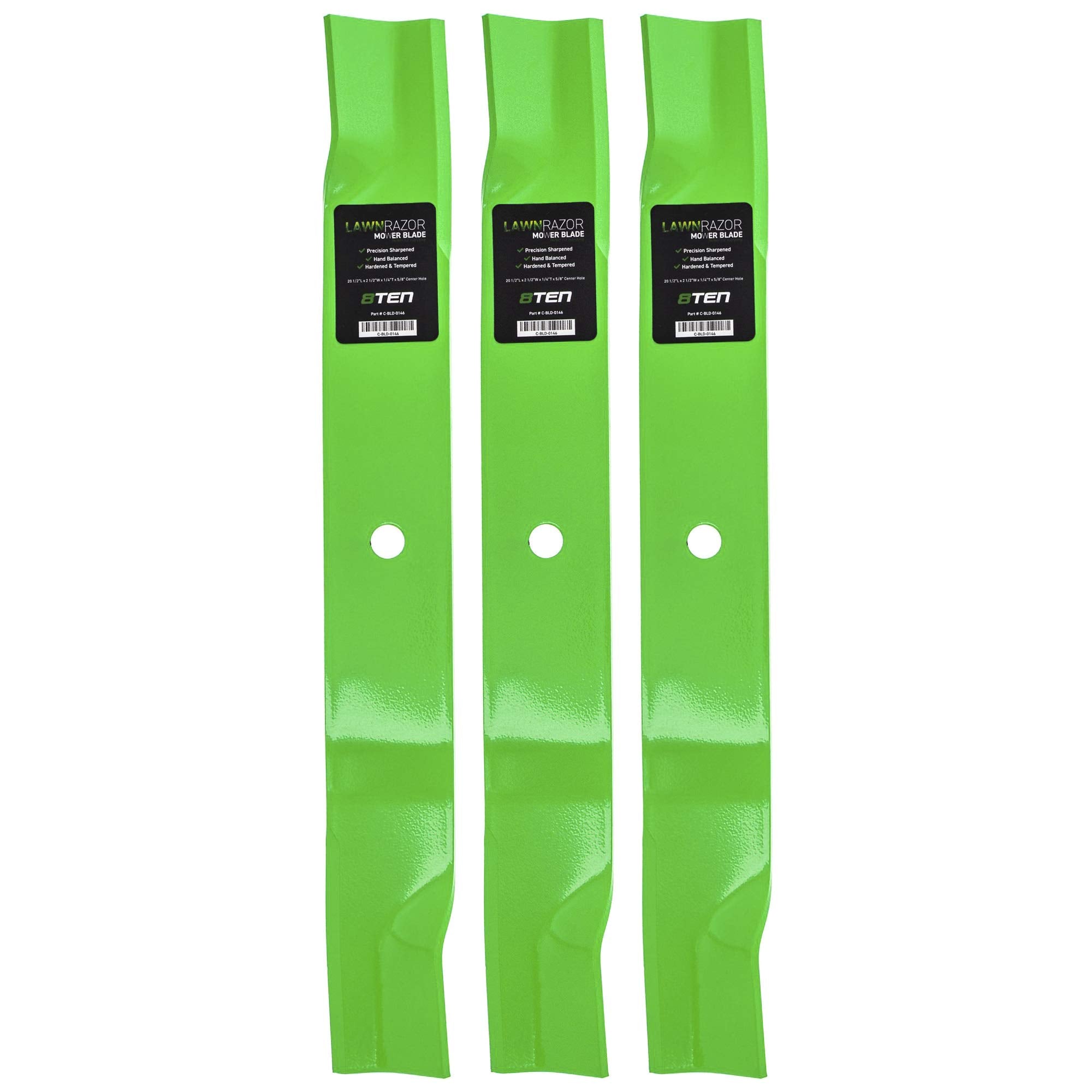 8Ten Lawnrazor Mower Blade Set For Gravely Promaster 260Z Ariens 60 Inch Deck 09081200 03253900 09246600 (High-Lift)