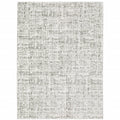 HomeRoots 507922 5 x 8 ft. Abstract Machine Made Power Loom Stain Resistant Rectangle Area Rug White & Grey
