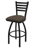410 Jackie 25 Swivel Counter Stool with Black Wrinkle Finish and Canter Earth Seat