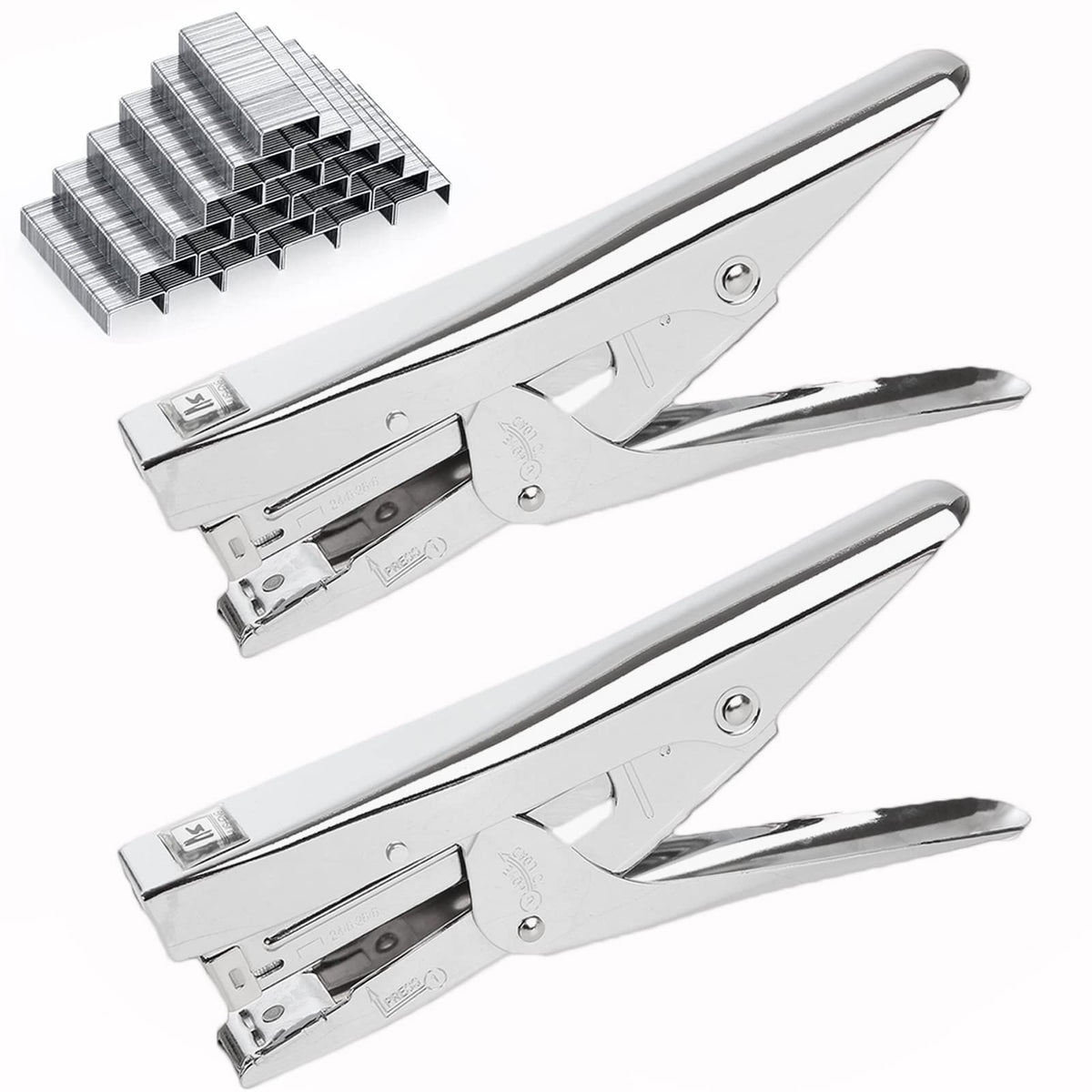 2 Pack Plier Stapler Heavy Duty Office Stapler Product Stapler 20 Sheets Capacity With 4000 Staples