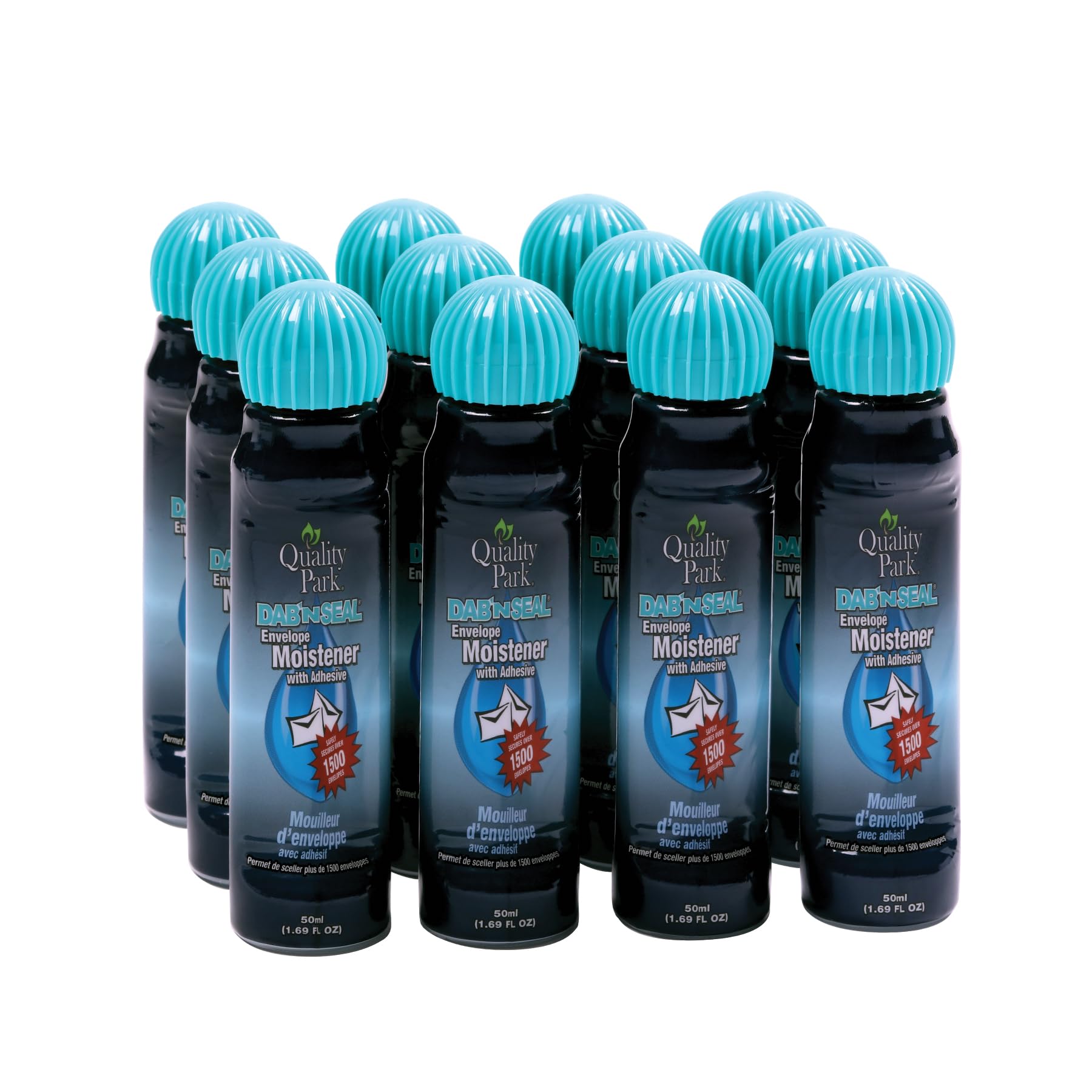 Quality Park Bulk Dab-N-Seal Envelope Moistener With Adhesive, For Securely Sealing Envelopes, Paper Crafts & More, 50Ml Bottles