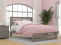 AFI, Oxford Full Platform Bed with Matching Footboard, Grey
